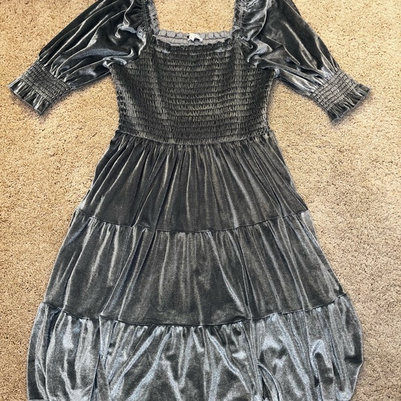 Baltic Born Dresses & Skirts - Baltic Born Velvet Blue/Gray Dress